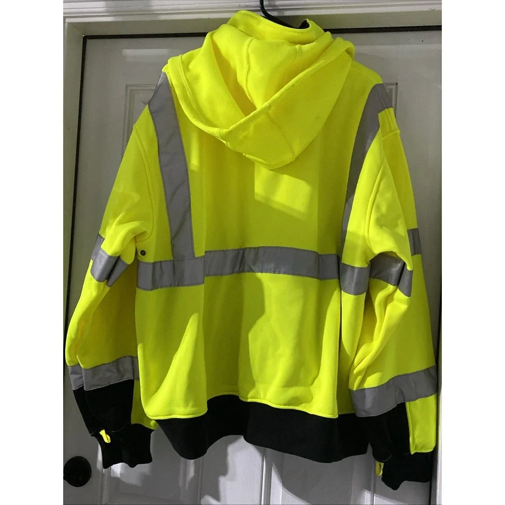 Reflective Apparel Jacket Coat Zip Up Mens XL Neon ANSI/ISEA 107-2020 Class 3